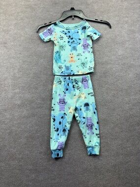 Disney Pixar Monsters Inc Mike Sully  PJ Set Pajamas Size 2t